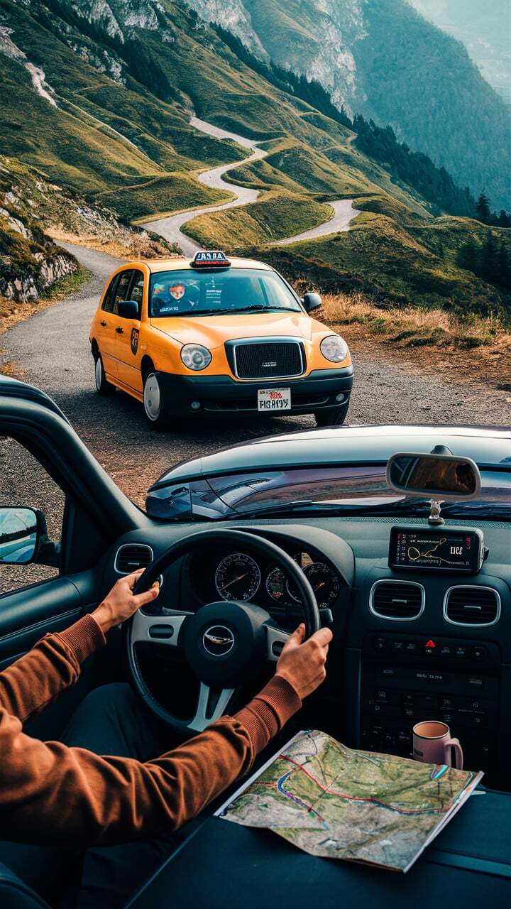 Customer booking a rental car online, viewing car options, rental duration, and pricing